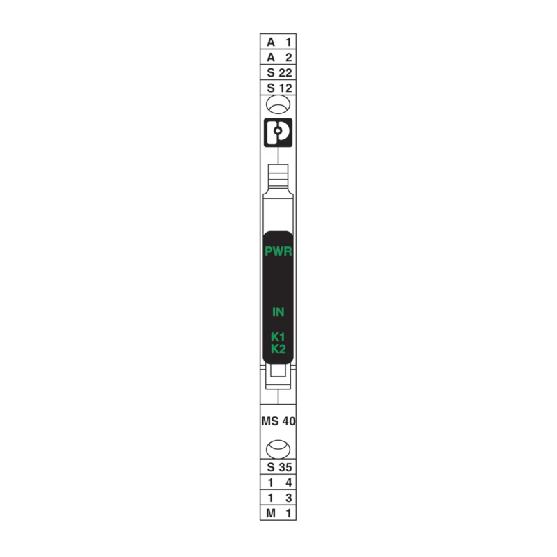 Phoenix Contact PSR-MS40-1NO-1DO-24DC-SC 24V dc Safety Relay with 1 Safety Contact and 1 Auxiliary Contact