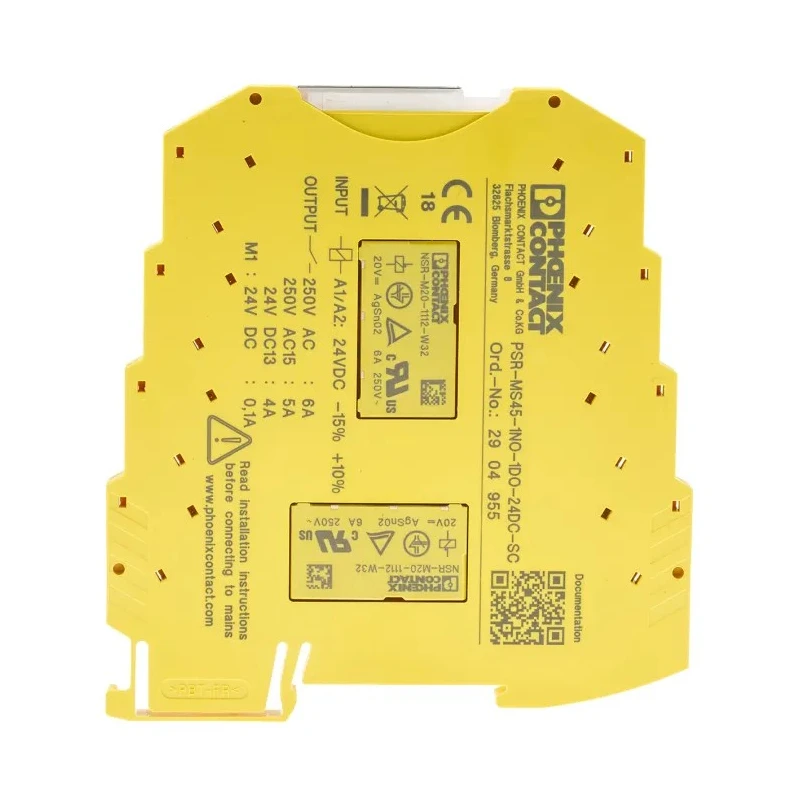 Phoenix Contact 24V DC Safety Relay Dual Channel Manual Reset, 1 Safety Contact, 1 Auxiliary Contact PSR-MS45-1NO-1DO-24DC-SC