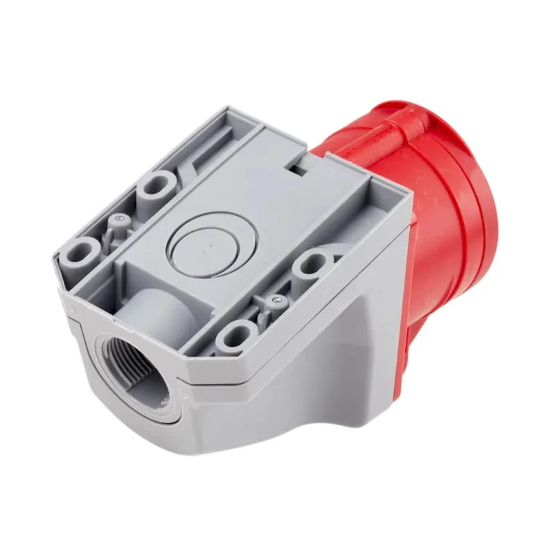 Scame Optima Red Wall Mount Industrial Power Connector 16A 415V IP44 6P+PE Angled Socket IP44 