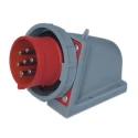 Scame Optima Red Wall Mount 6P+PE Right Angle Industrial Power Connector 16A 415V IP67 