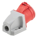 Scame Industrial Power Connector 32A 415V IP44 Red Wall Mount 6P+PE Screw Terminal Optima IP44