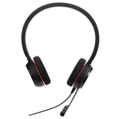 Jabra Over The Head Black Stereo On Ear Headset with Noise Cancelling Microphone USB Adapter Integration Model 4999-823-109