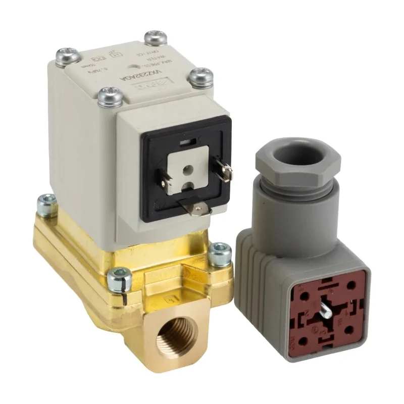 SMC Solenoid Valve, 2 Port, Brass Body, 24V dc, 6 bar Max Pressure VXZ232AGA
