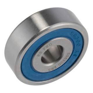 RS PRO Stainless Steel Single Row Deep Groove Ball Bearing 10 mm ID, 35 mm OD, 11 mm Width, Sealed End SS6300-2RS