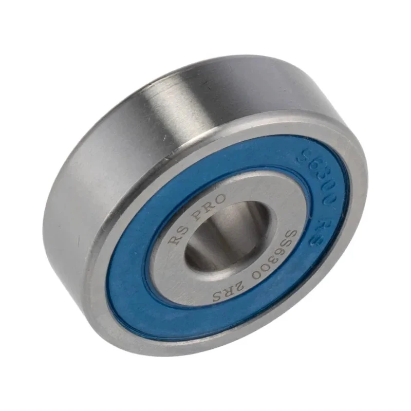 RS PRO Stainless Steel Single Row Deep Groove Ball Bearing 10 mm ID, 35 mm OD, 11 mm Width, Sealed End SS6300-2RS