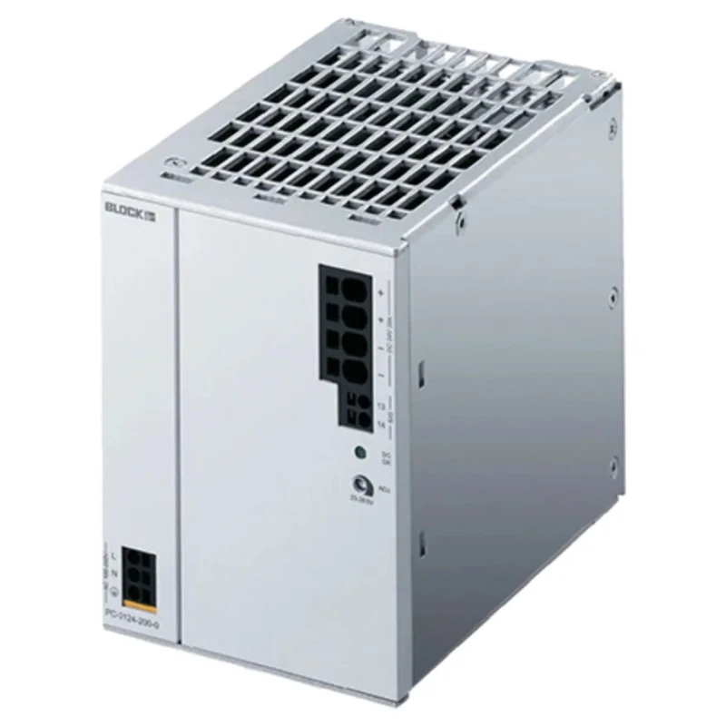 Block Power Compact PC Switched Mode DIN Rail Power Supply 28.5V DC 20A Output 480W 1-Phase AC/DC Input PC-0124-200-0