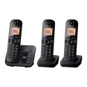 Panasonic Cordless Black Telephone Desktop Handset with LCD Display 1.6in, Speakerphone, DECT Call Block TGC223E