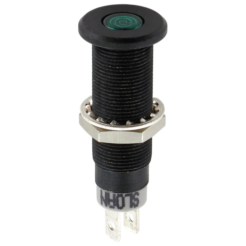 Sloan Green Panel Mount Indicator 28V 5V 20mA IP68 Prominent Bezel Black 3448B1G1G81NCL1