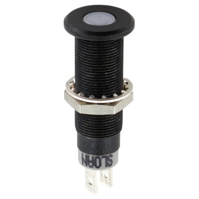 Sloan Black LED Panel Mount Indicator 3448 Series, 8.2 x 7.6 mm Mount Hole, FASTON Termination, IP68 Rated 3448B1W3W55NCL1