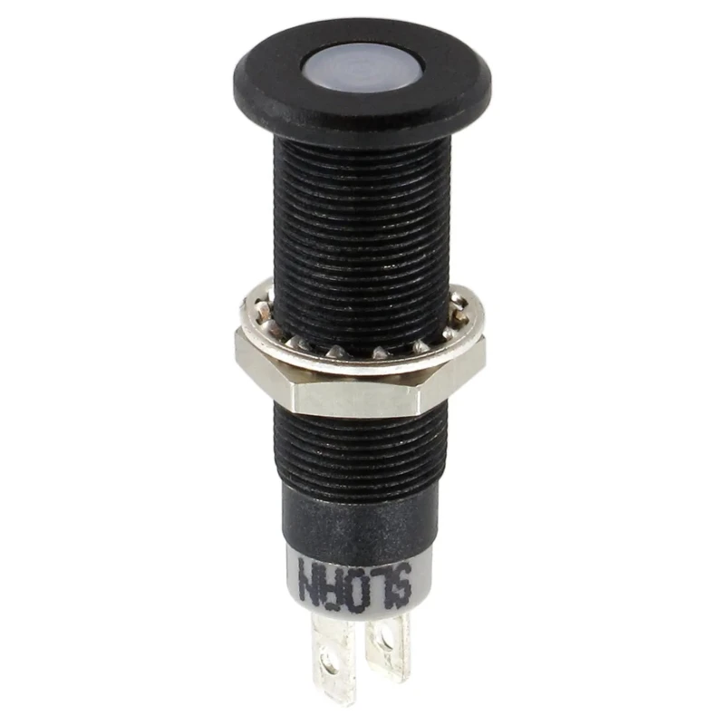 Sloan Black LED Panel Mount Indicator 3448 Series, 8.2 x 7.6 mm Mount Hole, FASTON Termination, IP68 Rated 3448B1W3W55NCL1
