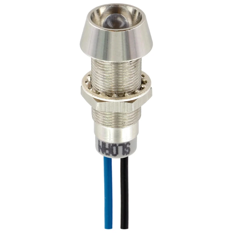 Sloan Blue Panel Mount Indicator, 28 V, 5 V, 20 mA, Lead Wire Termination, IP68, Recessed, Model 338821010B91GCL1