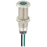 Sloan Green Panel Mount LED Indicator 3488 Series, 8.2x7.6 mm Mount Hole, Lead Wire Termination, IP68, 5V 348821G1G81NCL1
