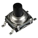 C & K IP67 Black Tactile Switch, 3.2 mm Actuator Length, SPST 50mA 24 V dc, Surface Mount KSC621G LFS