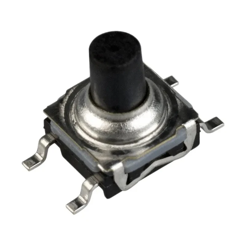 C & K IP67 Black Tactile Switch, 3.2 mm Actuator Length, SPST 50mA 24 V dc, Surface Mount KSC621G LFS