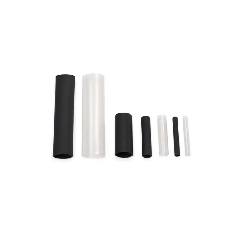 HellermannTyton Heat Shrink Tubing, Clear and Black, 12 mm Sleeve Diameter x 80 mm 380-03004 ShrinKit 321-A Basic-PO-X-BK/CL
