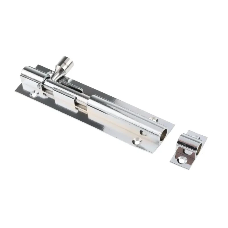RS PRO Brass Chrome Plated Straight Barrel Door Bolt 100 mm 893-8672
