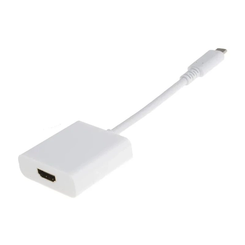RS PRO USB 3.1 C Type Male to HDMI Female Adapter, EN 61340, White, Model 895-0546