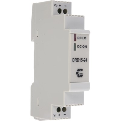 Chinfa DC/DC Converter, 24V DC Output, 630mA, 36V DC Max Input, DIN Rail Mount, 15W Power DRD15