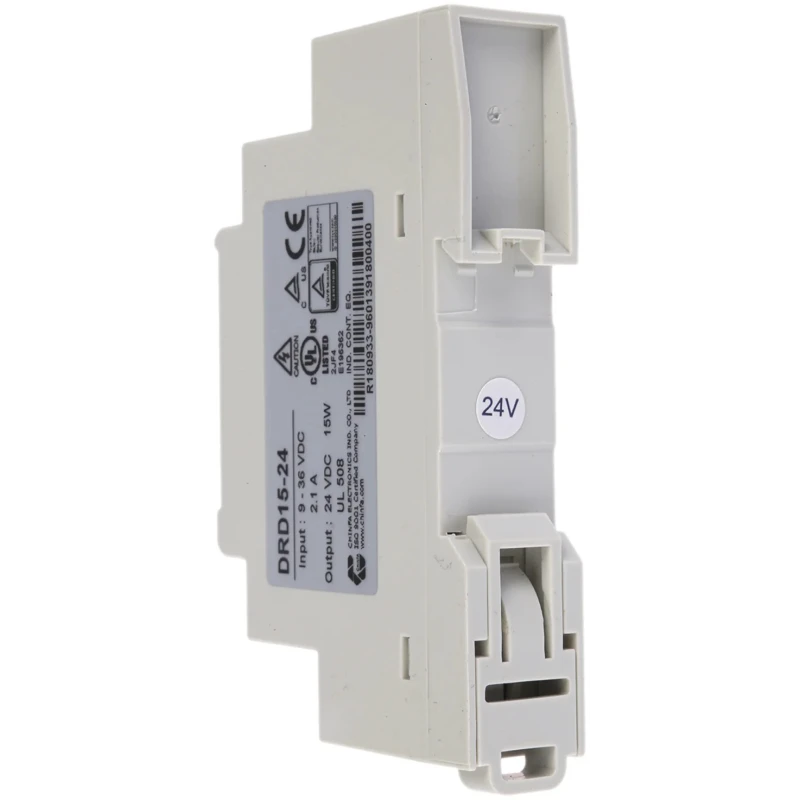 Chinfa DC/DC Converter, 24V DC Output, 630mA, 36V DC Max Input, DIN Rail Mount, 15W Power DRD15