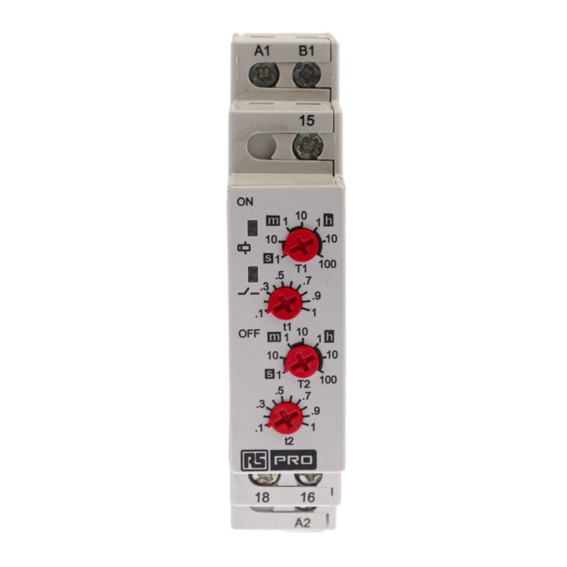 Tele DIN Rail Timer Relay, 1-Contact, 24 V DC 12V AC, 240 V AC, 0.1 s to 100 h, Multifunction-Function, SPDT Switch 896-6826