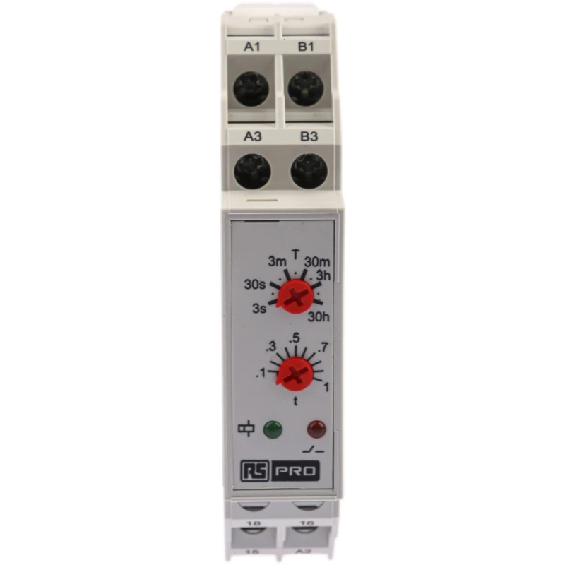 Relpol DIN Rail Timer Relay, 1-Contact, 24 V dc 110 V ac, 24 V ac, 0.3 s to 30 h, 1-Function, SPDT Switch 896-6829