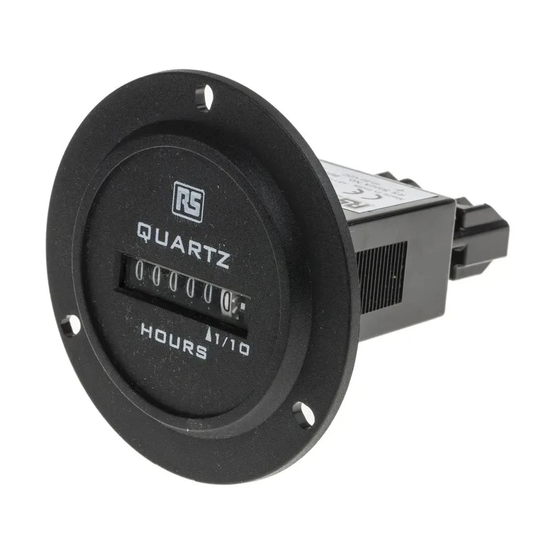 RS PRO Hour Meter 6 Digit Analogue 10 to 80V DC Panel Mount 3.6mm Digit Height 896-6911