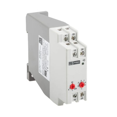 Brodersen Systems DIN Rail Timer Relay 2-Contact 24 V dc/ac 240 V ac 0.6 to 600 s Power-Off Delay DPDT 896-6844