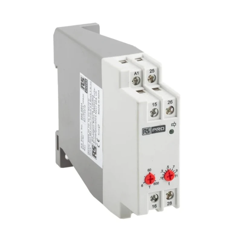 Brodersen Systems DIN Rail Timer Relay 2-Contact 24 V dc/ac 240 V ac 0.6 to 600 s Power-Off Delay DPDT 896-6844