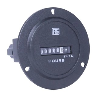 RS PRO Hour Meter 6 Digit Analogue 30V ac/dc Panel Mount 896-6920