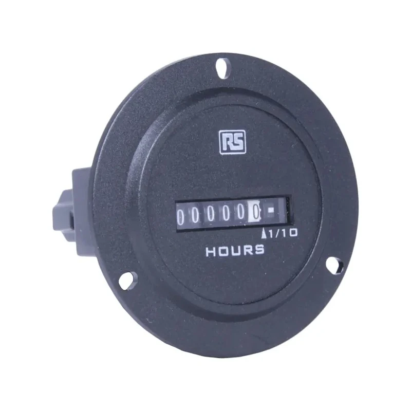 RS PRO Hour Meter 6 Digit Analogue 30V ac/dc Panel Mount 896-6920