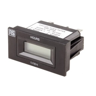 RS PRO Digital Hour Meter, 6 Digit LCD, 80V DC, Remote Reset, Panel Mount 896-6986
