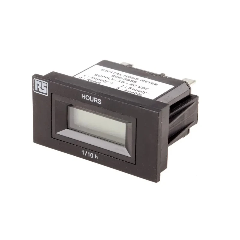 RS PRO Digital Hour Meter, 6 Digit LCD, 80V DC, Remote Reset, Panel Mount 896-6986
