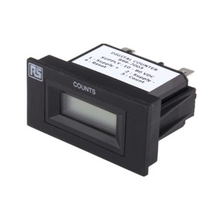 RS PRO 6 Digit Impulse Counter LCD Display 30 Hz 10 to 80 V DC 896-7005