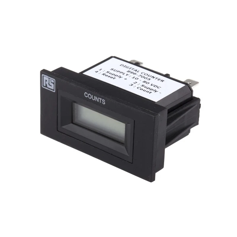 RS PRO 6 Digit Impulse Counter LCD Display 30 Hz 10 to 80 V DC 896-7005