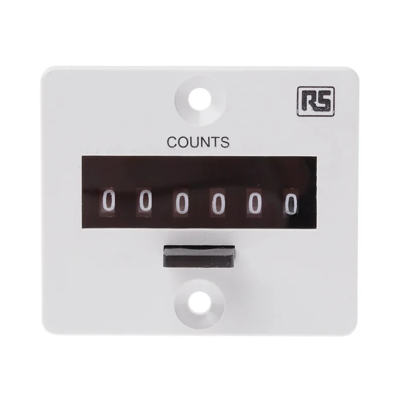 RS PRO 6 Digit Impulse Counter 10 Hz 24 V DC 4mm Digit Height 896-7015