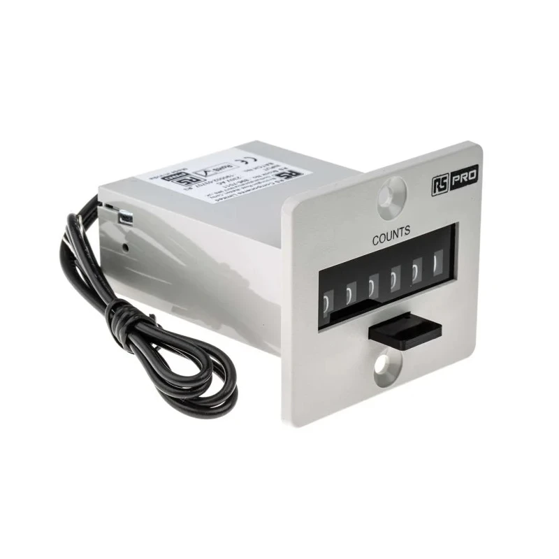 RS PRO 6 Digit Electromechanical Impulse Counter, Manual Reset, 230 V AC, 10 Hz Frequency 896-7011