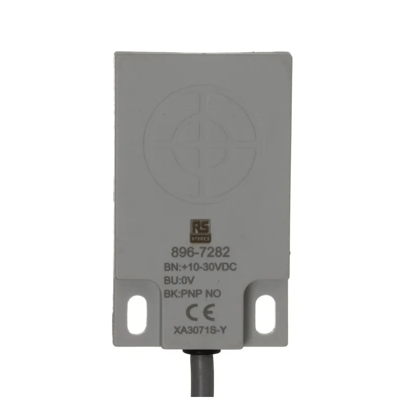 RS PRO Capacitive Proximity Sensor Block Style 8 mm Detection Range PNP Output 200mA 30V AC/DC 50x30x7 mm 896-7282