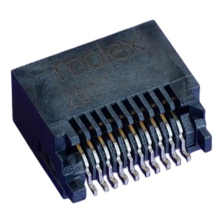 Molex Pluggable I/O Connector SFP+ Connector Female Solder 1 Port 20-Position 30V Copper Alloy Contacts 74441-0010