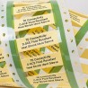TE Connectivity Yellow White Print Polyolefin Heat Shrink Labels 50 mm Width 1000 Per Pack D-SCE-1K-2.4-50-4