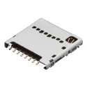 Molex 8 Way Push Pull MicroSD Memory Card Connector, Push-in, 1.1mm Pitch, Gold Plated Copper Alloy Contacts 104031-0811