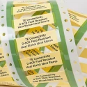 TE Connectivity Yellow White Print Polyolefin Heat Shrink Labels 50 mm Width 1000 Per Pack D-SCE-1K-3.2-50-4