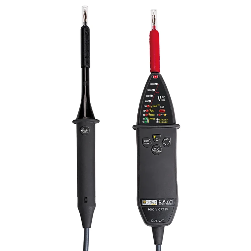 Chauvin Arnoux LED Voltage Tester 1000 V AC 1400 V DC Continuity Check Battery Powered CAT IV P01191771A