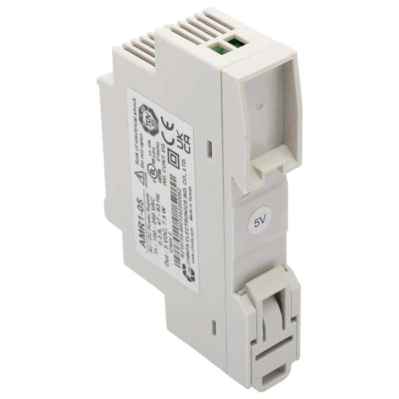 Chinfa DIN Rail Power Supply 264V AC Input 5V DC, 1.5A Output, 7.5W AMR1-05
