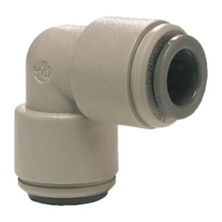 John Guest Plastic Pipe Fitting Push Fit Elbow 1/4 in Metric Acetal 10 bar PI0308S