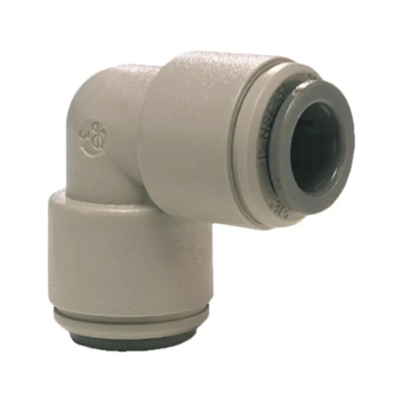 John Guest Plastic Pipe Fitting Push Fit Elbow 1/4 in Metric Acetal 10 bar PI0308S