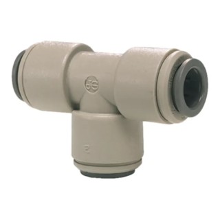 John Guest Plastic Pipe Fitting Push Fit Equal Tee Metric 1/4 in PI0208S