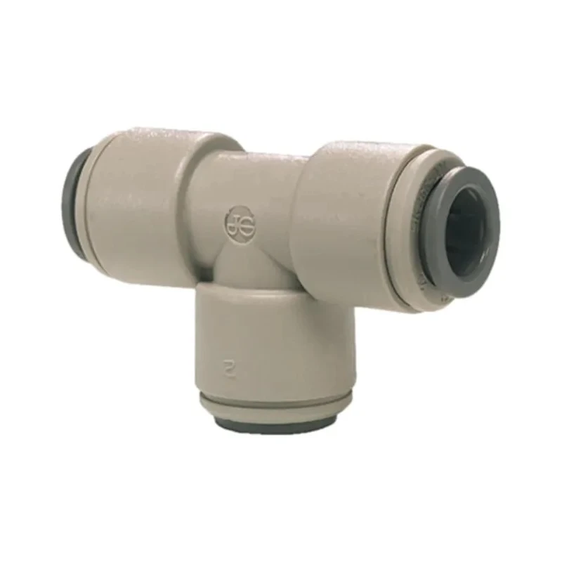 John Guest Plastic Pipe Fitting Push Fit Equal Tee Metric 1/4 in PI0208S