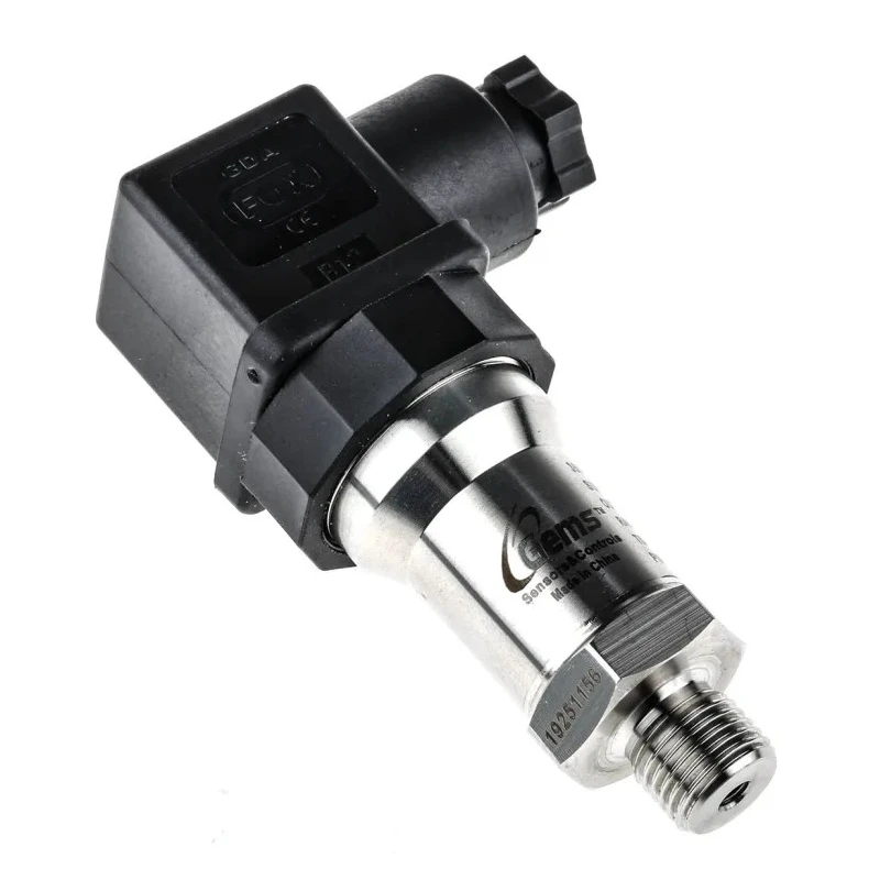 Gems Sensors 3500 Series Compact Low Pressure Sensor, Current Output, Absolute Reading, 1 bar, Stainless 3500B0001A01G000