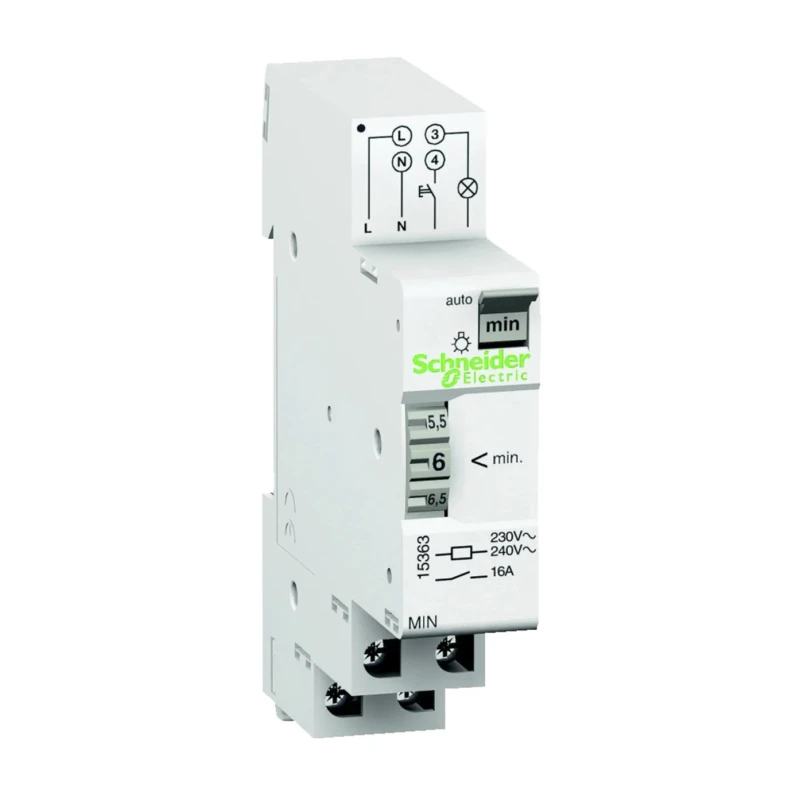 Schneider Electric Timer Light Switch 230V Modular Adjustable Timing Potentiometer Acti9