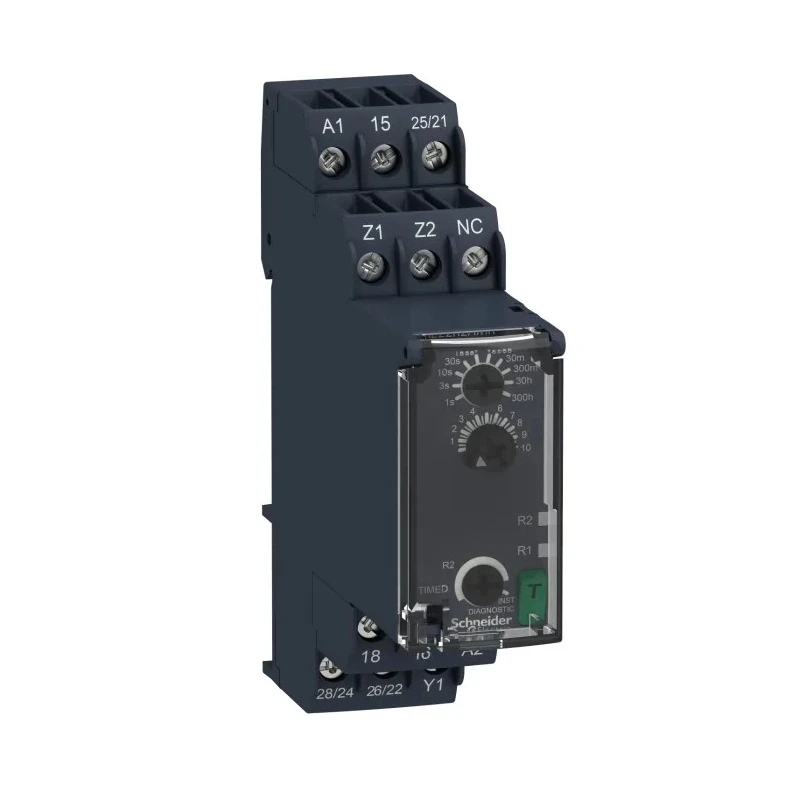 Schneider Electric Harmony Time Series DIN Rail Timer Relay DPDT 2-Contact, 240 V DC, 24 V AC, 240 V AC, 0.05 s to RE22R2AMR
